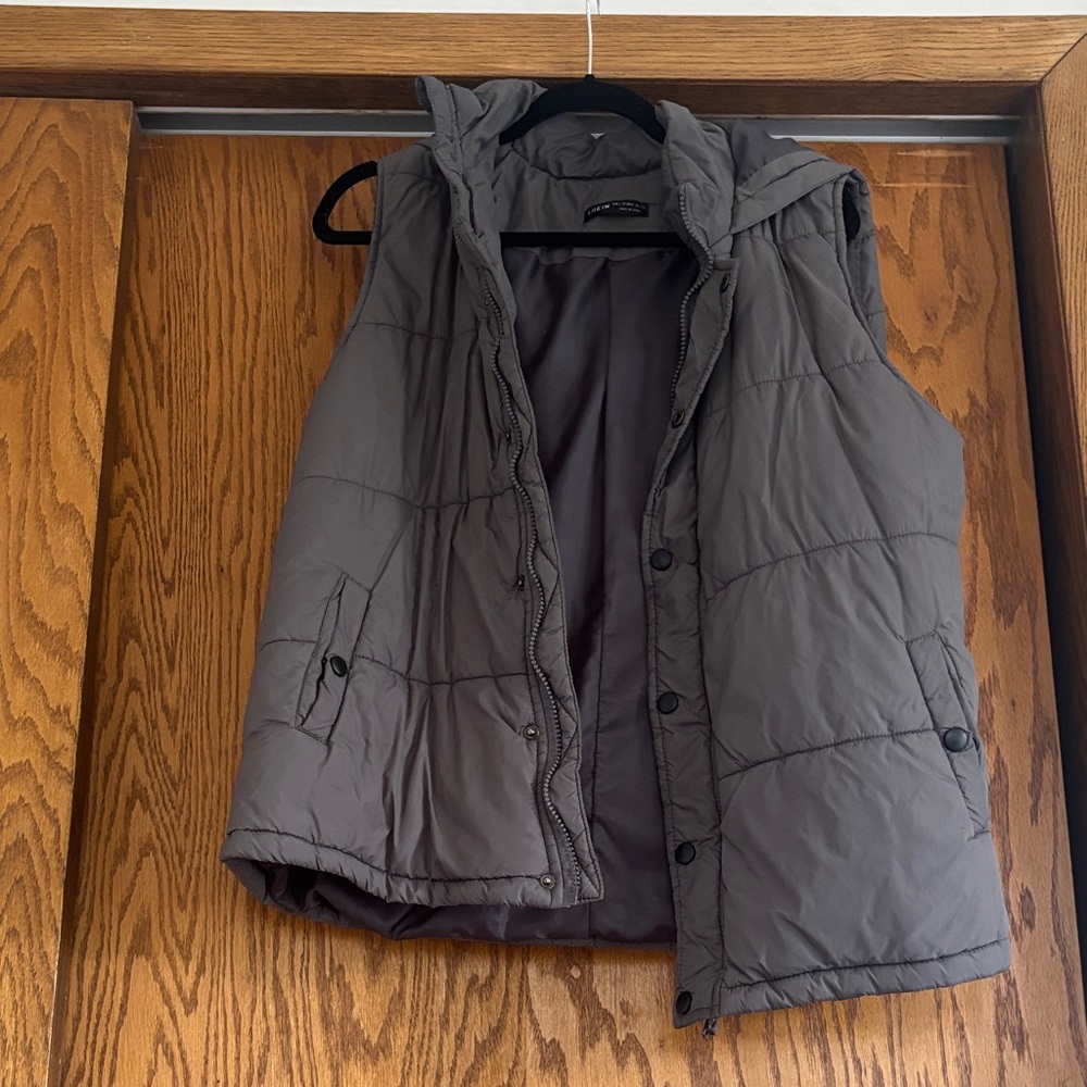SHEIN Gray Puffer Vest